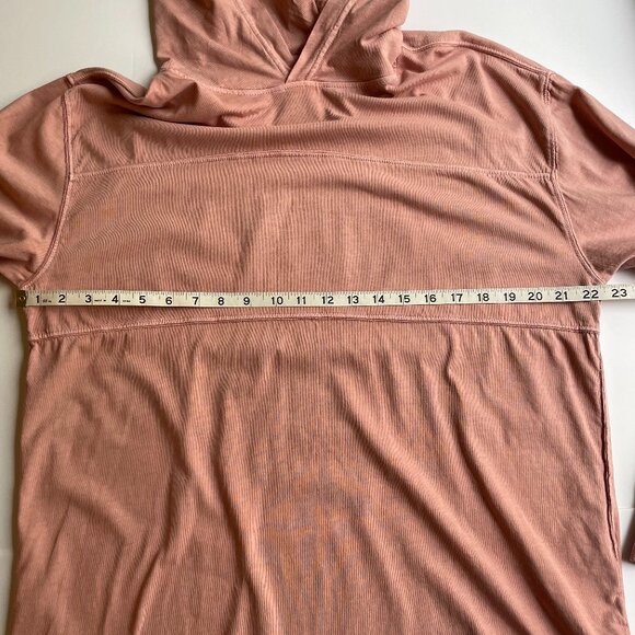 Roots Canada Hoodie Oversized Pullover Sweatshirt Organic Cotton Light Pink - Picture 10 of 11